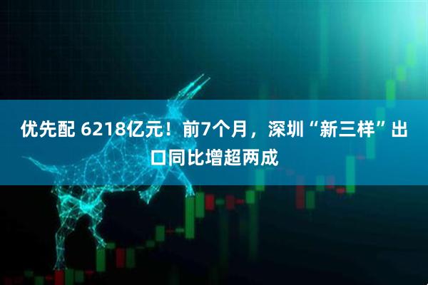 优先配 6218亿元!前7个月,深圳“新三样”出口同比增超两成